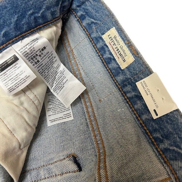 LEVIS 33x34 Premium 501 Original SUMMER LOVE JEANS Festival Sun Floral Groovy - Picture 9 of 15